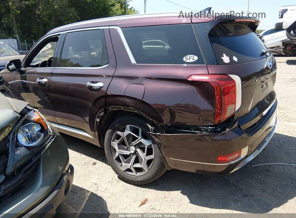 KM8R7DHE4NU341696 2022 HYUNDAI PALISADE Бордовый Задняя левая четверть