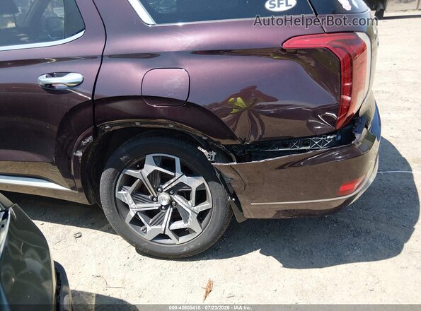 KM8R7DHE4NU341696 2022 HYUNDAI PALISADE Бордовый Вид спереди