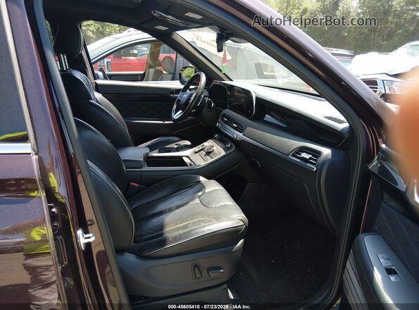 KM8R7DHE4NU341696 2022 HYUNDAI PALISADE Бордовый Вид салона спереди
