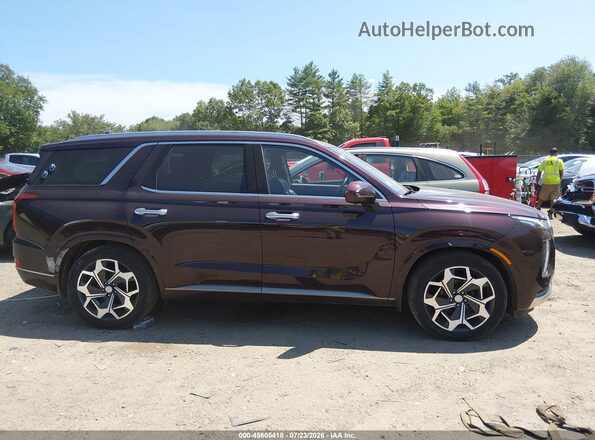KM8R7DHE4NU341696 2022 HYUNDAI PALISADE Бордовый Панорамный вид салона 360°