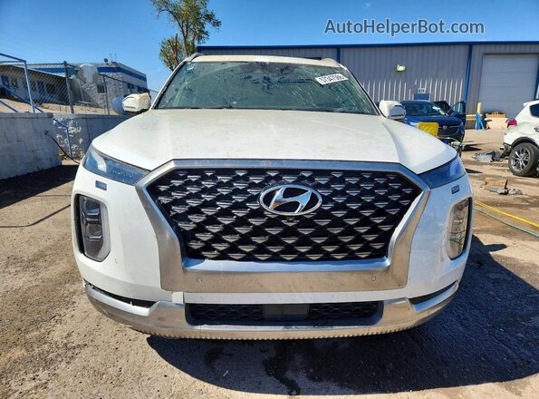 KM8R7DHE5NU465587 2022 HYUNDAI PALISADE White Vista frontal