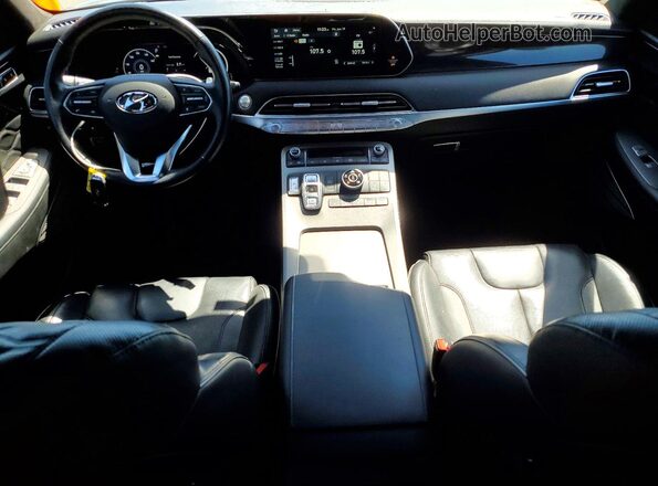 KM8R7DHE8MU259131 2021 HYUNDAI PALISADE Gray წინა პანელის ხედი