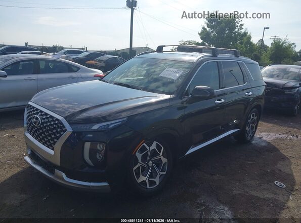KM8R7DHEXMU186571 2021 HYUNDAI PALISADE Black Przód lewy