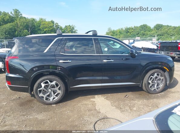 KM8R7DHEXMU186571 2021 HYUNDAI PALISADE Black Widok wnętrza z tyłu
