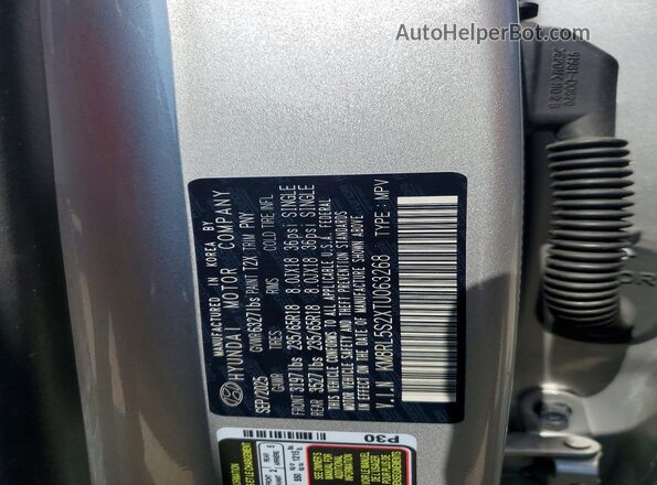 KM8RL5S2XTU063268 2026 HYUNDAI PALISADE Gray VIN კოდის სტიკერის ხედი