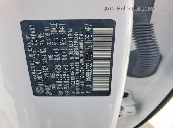 KM8RLES22TU064172 2026 HYUNDAI PALISADE White VIN կոդի պիտակի տեսք