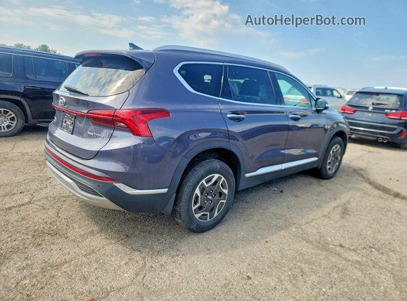 KM8S2DA17NU039794 2022 HYUNDAI SANTA Blue Trasero derecho