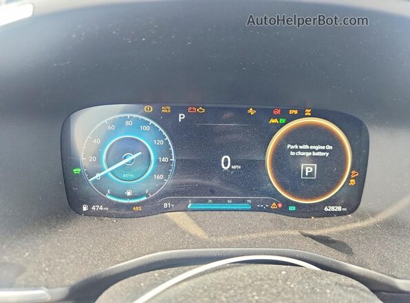 KM8S2DA17NU039794 2022 HYUNDAI SANTA Blue Vista del cuadro de instrumentos