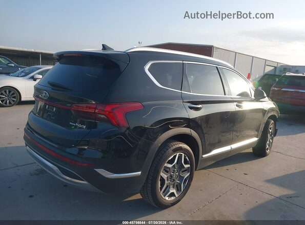 KM8S3DA12MU009601 2021 HYUNDAI SANTA FE HYBRID Черный Задняя правая четверть