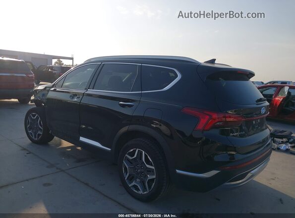 KM8S3DA12MU009601 2021 HYUNDAI SANTA FE HYBRID Черный Задняя левая четверть