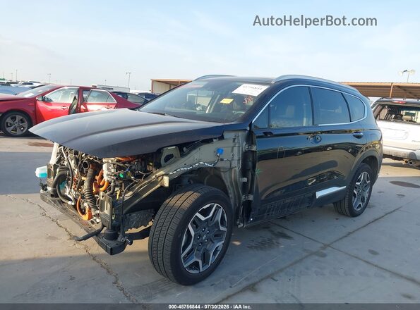 KM8S3DA12MU009601 2021 HYUNDAI SANTA FE HYBRID Черный Передняя левая четверть