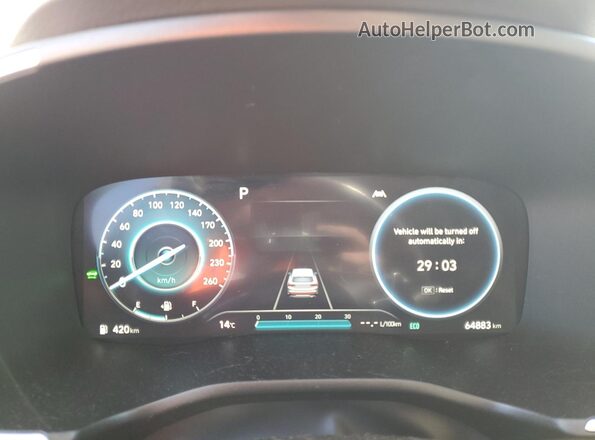 KM8S5DA13MU003770 2021 HYUNDAI SANTA Белый Вид щитка приборов