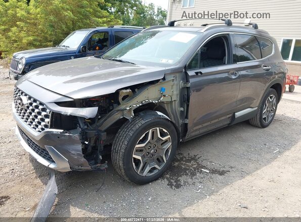 KM8S5DA13NU041341 2022 HYUNDAI SANTA FE HYBRID Gray Vista tres cuartos delantera izquierda