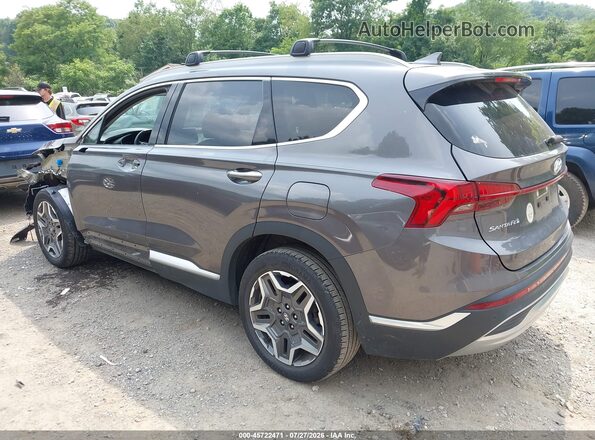 KM8S5DA13NU041341 2022 HYUNDAI SANTA FE HYBRID Gray Trasero izquierdo