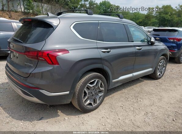 KM8S5DA13NU041341 2022 HYUNDAI SANTA FE HYBRID Gray Trasero derecho
