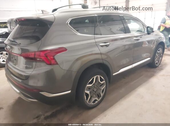 KM8S5DA16MU012379 2021 HYUNDAI SANTA FE HYBRID Gray Задня права чверть