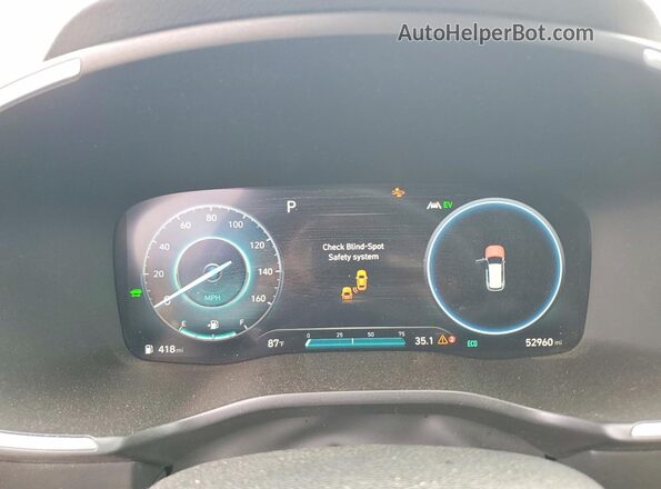 KM8S5DA19MU008519 2021 HYUNDAI SANTA Белый Вид щитка приборов