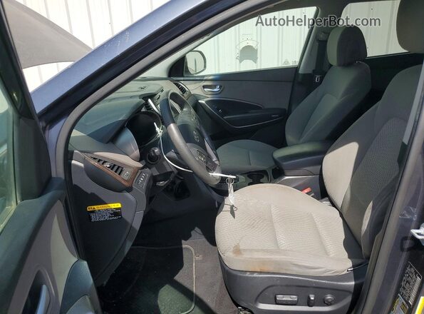 KM8SM4HF0HU167018 2017 HYUNDAI SANTA Blue წინა სალონის ხედი