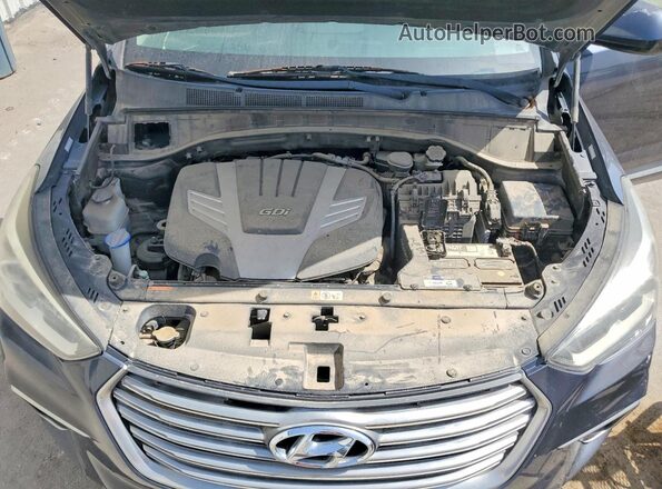 KM8SM4HF0HU167018 2017 HYUNDAI SANTA Blue ძრავის განყოფილების ხედი
