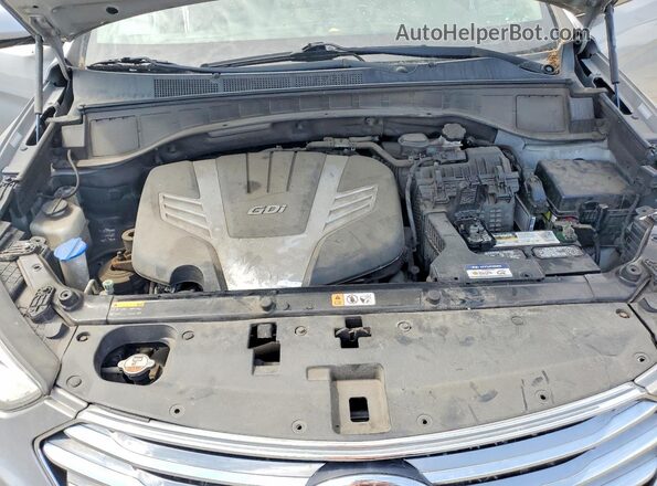 KM8SM4HF2GU151739 2016 HYUNDAI SANTA Silver Vista del compartimento del motor