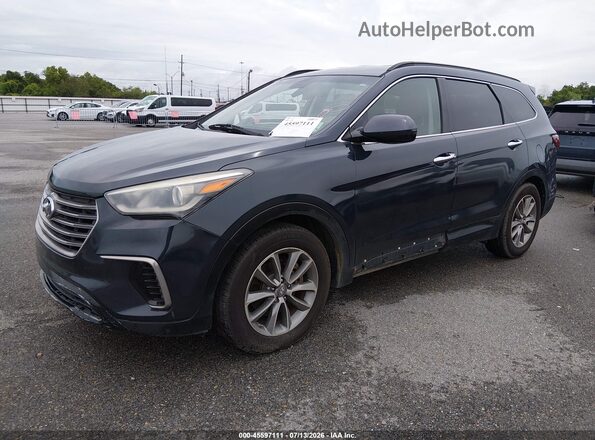 KM8SM4HF2HU166369 2017 HYUNDAI SANTA FE Dark Blue წინა მარცხენა ხედი სამი მეოთხედიდან