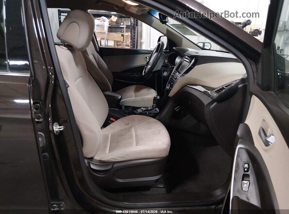 KM8SM4HF3HU208421 2017 HYUNDAI SANTA FE Black წინა სალონის ხედი