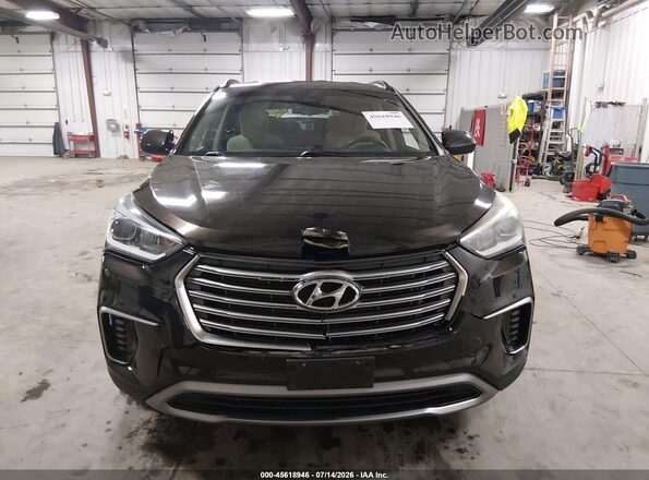 KM8SM4HF3HU208421 2017 HYUNDAI SANTA FE Black ხელსაწყოთა პანელის ხედი
