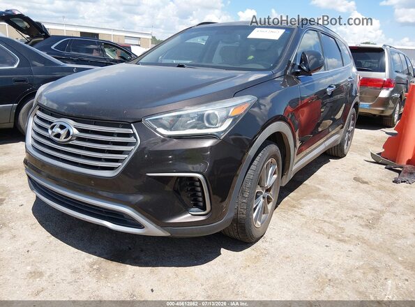KM8SM4HF5HU168486 2017 HYUNDAI SANTA FE Black წინა მარცხენა ხედი სამი მეოთხედიდან
