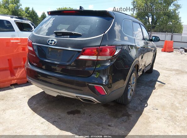 KM8SM4HF5HU168486 2017 HYUNDAI SANTA FE Black უკანა მარჯვენა