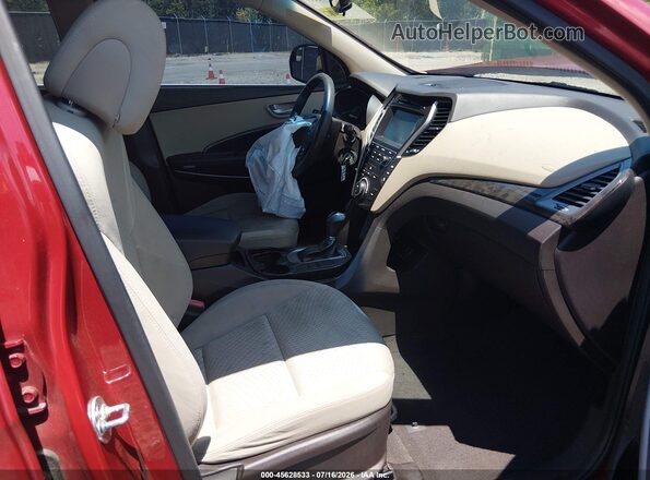 KM8SM4HF6HU238755 2017 HYUNDAI SANTA FE Red Widok wnętrza z przodu