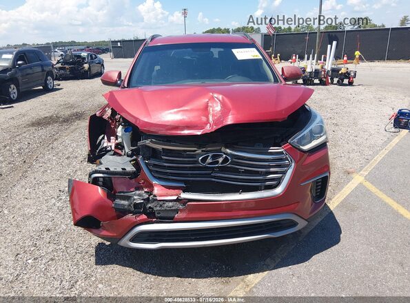 KM8SM4HF6HU238755 2017 HYUNDAI SANTA FE Red Widok wnętrza z tyłu