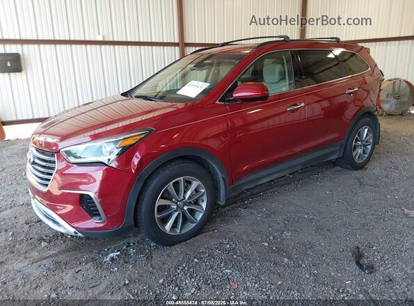 KM8SM4HF6JU259501 2018 HYUNDAI SANTA FE Red Առջևի ձախ երեք քառորդ տեսարան