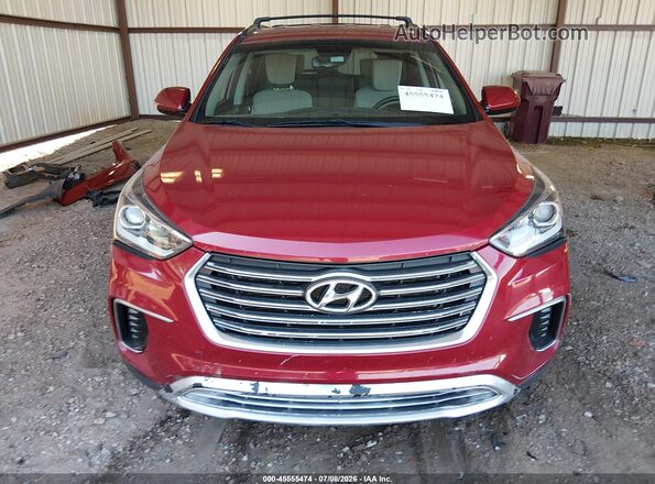 KM8SM4HF6JU259501 2018 HYUNDAI SANTA FE Red Սալոնի հետևի տեսք