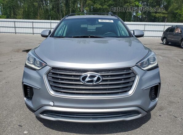 KM8SM4HF7KU304091 2019 HYUNDAI SANTA Silver Vista frontal