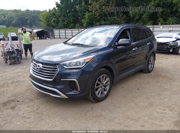 KM8SM4HF8JU267017 2018 HYUNDAI SANTA FE Синий Передняя левая четверть