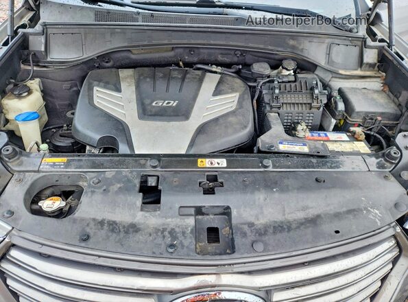 KM8SM4HF8KU305010 2019 HYUNDAI SANTA Silver Вид підкапотного простору