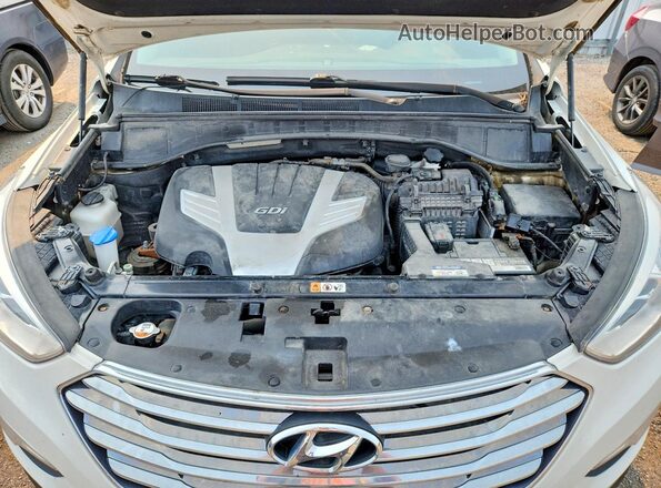 KM8SM4HFXGU137152 2016 HYUNDAI SANTA White Vista del compartimento del motor