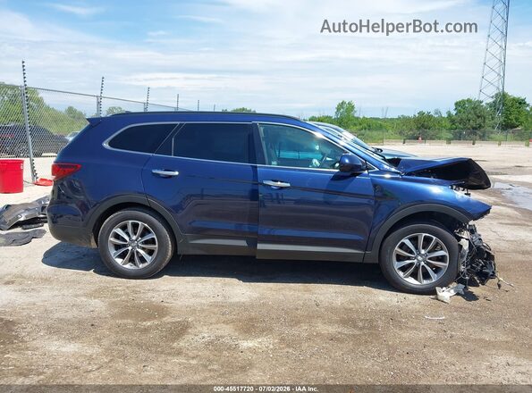 KM8SM4HFXHU225006 2017 HYUNDAI SANTA FE Синий Вид задней части салона