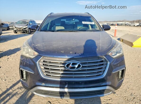 KM8SM4HFXHU255784 2017 HYUNDAI SANTA Blue Front view