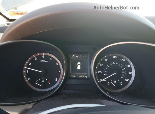 KM8SM4HFXHU255784 2017 HYUNDAI SANTA Blue Instrument cluster view