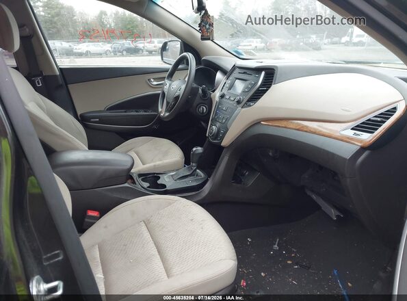 KM8SMDHF2GU145424 2016 HYUNDAI SANTA FE Brown Widok wnętrza z przodu