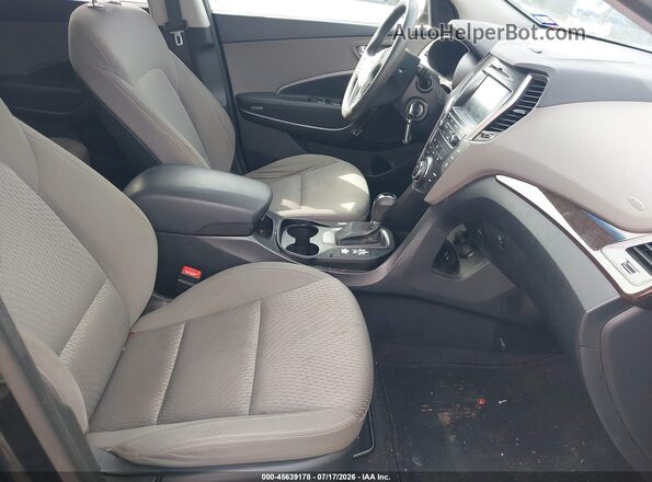 KM8SMDHF2HU239921 2017 HYUNDAI SANTA FE Black Widok wnętrza z przodu