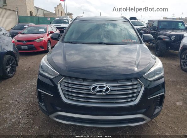 KM8SMDHF2HU239921 2017 HYUNDAI SANTA FE Black Widok zestawu wskaźników
