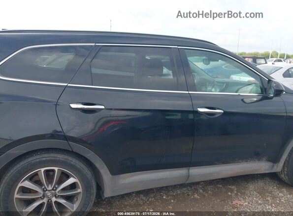 KM8SMDHF2HU239921 2017 HYUNDAI SANTA FE Black Widok wnętrza z tyłu