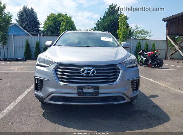 KM8SMDHF3HU223436 2017 HYUNDAI SANTA FE Silver უკანა სალონის ხედი