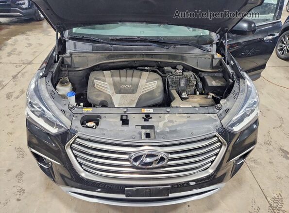 KM8SMDHF3KU303214 2019 HYUNDAI SANTA Черный Вид подкапотного пространства