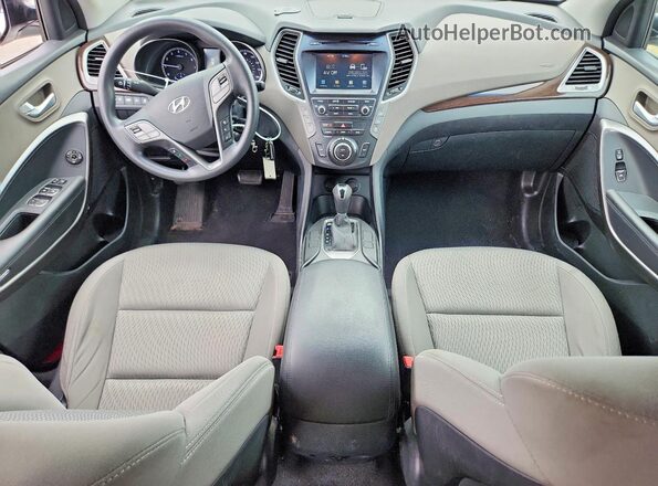 KM8SMDHF4HU228239 2017 HYUNDAI SANTA White წინა პანელის ხედი