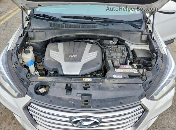 KM8SMDHF4HU228239 2017 HYUNDAI SANTA White ძრავის განყოფილების ხედი