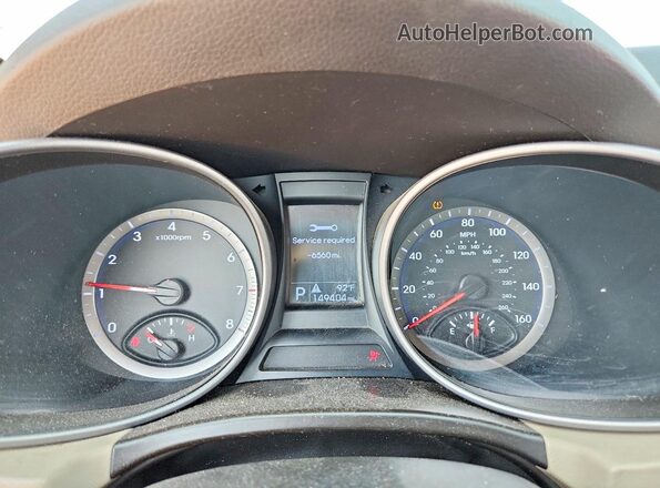 KM8SMDHF5GU129492 2016 HYUNDAI SANTA Blue Вид щитка приладів