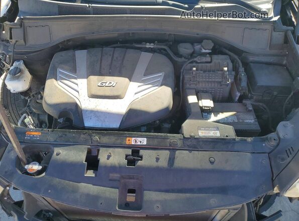 KM8SMDHF5HU169587 2017 HYUNDAI SANTA Black Engine compartment view
